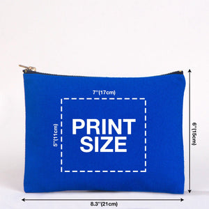 Personalized Cosmetic Clutch Bag 8"x6" – Bridesmaid Gift Makeup Pouch with Zipper - Pamusan.com
