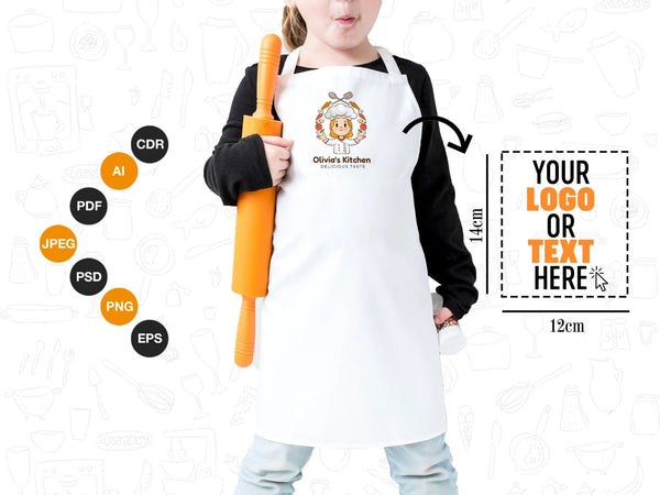 Custom Kids Apron Set - Young Chef Gift, Personalized Cooking Fun - Pamusan.com