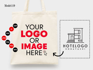 Personalized New Year Tote Bag  14" × 16"  (35 x 40 cm)  – Custom Logo Cotton Bag — logo detail | Pamusan