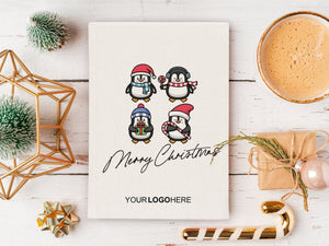 Personalized Notebook 6" × 8" (15 × 20 cm), Your Logo or Text Here, Merry Christmas Designs — logo detail | Pamusan