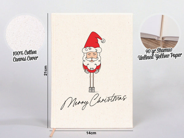 Personalized Notebook 6" × 8" (15 × 20 cm), Your Logo or Text Here, Merry Christmas Designs — logo detail | Pamusan