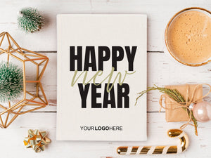 Personalized Notebook 6" × 8" (15 × 20 cm), Your Logo or Text Here, Merry Christmas Designs — logo detail | Pamusan