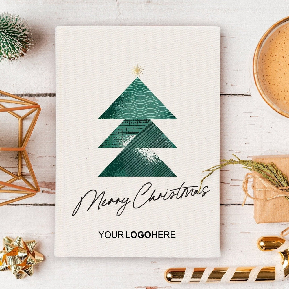 Personalized Notebook 6" × 8" (15 × 20 cm), Your Logo or Text Here, Merry Christmas Designs | Pamusan