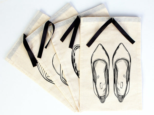 Personalized Shoe Bags – Custom Travel Pouch with Logo Printing — print detail | Pamusan