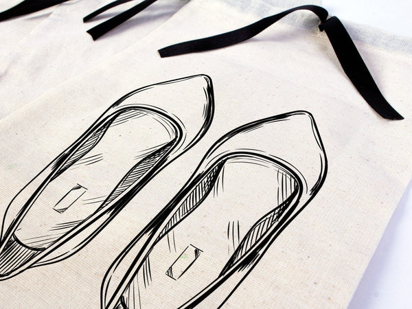 Personalized Shoe Bags – Custom Travel Pouch with Logo Printing — print detail | Pamusan