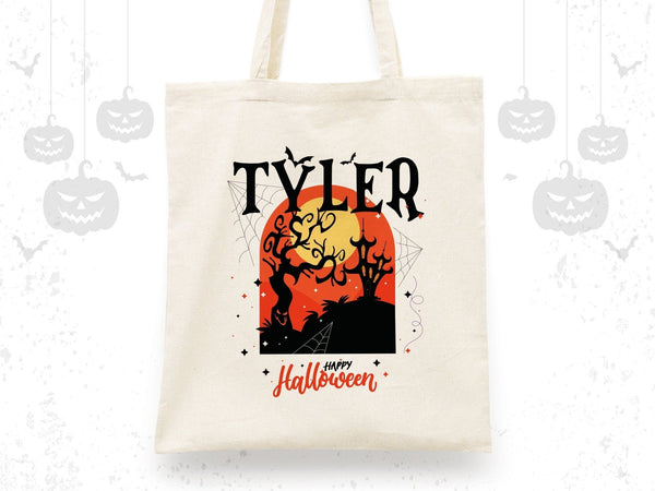 Personalized Trick or Treat Bag – Custom Halloween Candy Bags with Name for Kids - Pamusan.com