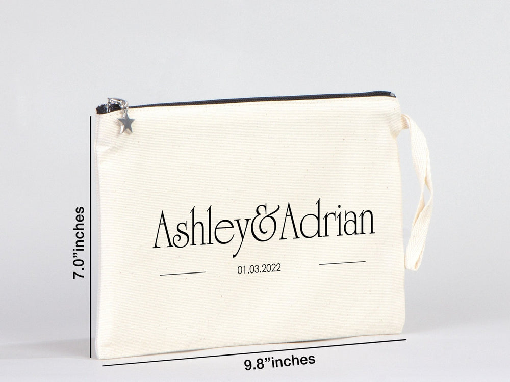 Personalized Wedding Clutch Bag – Custom Cotton Clutch Gift for Bridesmaids - Pamusan.com