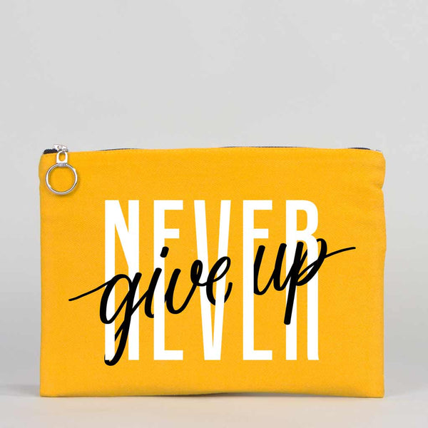 Personalized Yellow Cotton iPad Clutch Bag – Lined Gabardine with Zipper - Pamusan.com