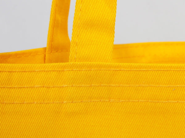 Personalized Yellow Gabardine Tote Bag – 14"x16" Custom Logo Print - Pamusan.com