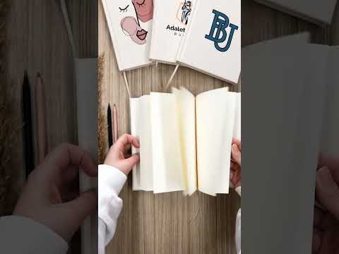 Canvas Cover Notebook Text Logo or Photo Print, Promotional Notebook