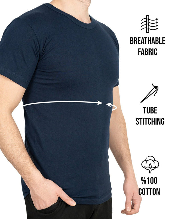 Printed Promotional T-Shirt Navy Color - Pamusan.com
