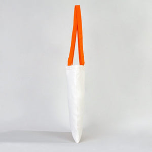 Printed Tote Bags with Orange Handles – 14"x16" Custom Cotton Logo Bags - Pamusan.com