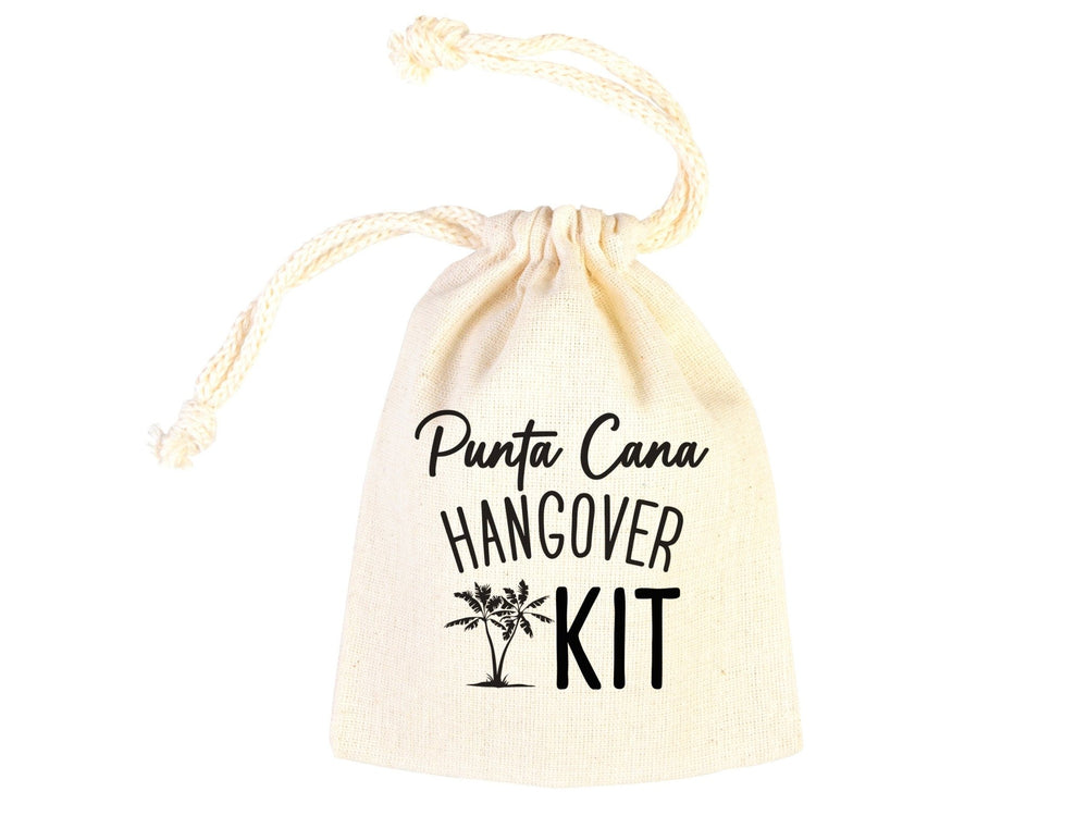 Punta Cana Hangover Kit Bags – Custom Cotton Recovery Pouches | Pamusan