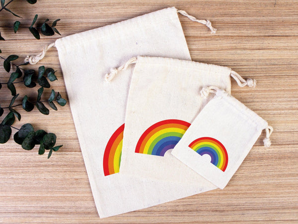 Rainbow Design Gİft Bag , Custom Party Bags for first birthday, Personalized Bags - Custom Goodie Bags - packing bags
