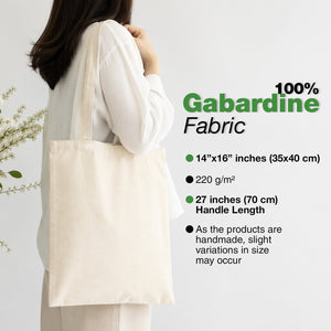 Raw Cotton Tote Bag – Blank Gabardine Fabric, 14x16 inch, Durable & Eco - Friendly - Pamusan.com