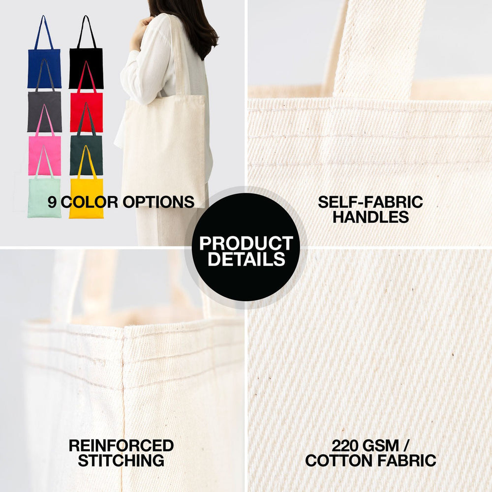 Raw Cotton Tote Bag – Blank Gabardine Fabric, 14x16 inch, Durable & Eco - Friendly - Pamusan.com
