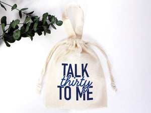 Talk Thirty To Me Hangover Kit Bags – Custom Recovery Pouches for 30th Birthday or Party Gifts — print detail | Pamusan