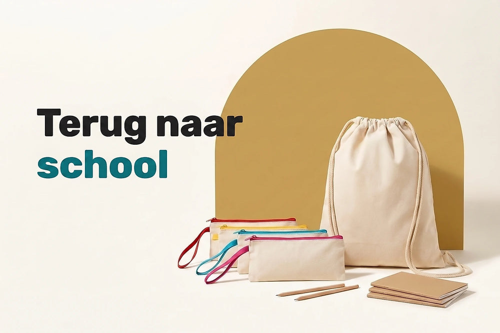 Schoolspullen van katoen: etuis, gymtas en schriften