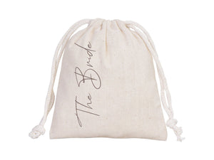 The Bride Bag, Wedding Tote for Bridal Party Cotton Pouches & Wedding Welcome Gifts - Pamusan.com