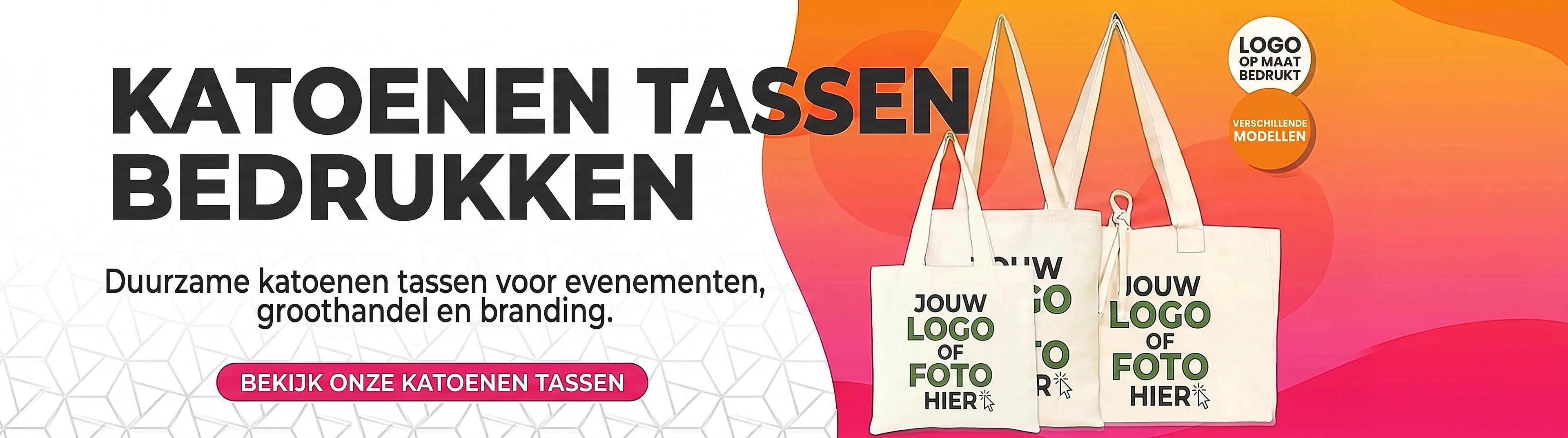 Katoenen tassen bedrukken met eigen logo - Pamusan.nl