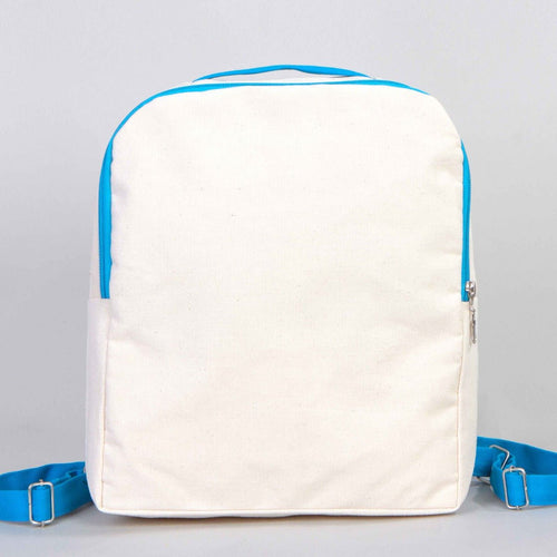 Turquoise VIP Canvas Backpack – 10" × 13" (25 × 32 cm), 10 oz - Pamusan.com