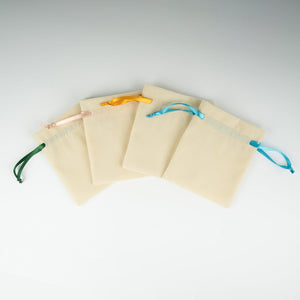 Velvet Rose Drawstring Pouch with Green Ribbon – 4" × 5" (10 × 13 cm) - Pamusan.com