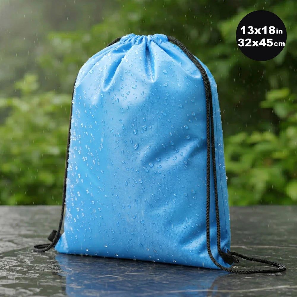 Waterproof Drawstring Backpack – Turquoise, Large 13×18 in (32×45 cm) - Pamusan.com