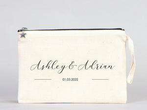 Wedding Clutch Bag – Personalized Cotton Bridal Clutch Gift - Pamusan.com