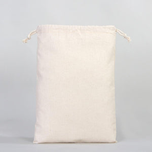 Cotton Drawstring Pouch 10"x14" | Natural Favor & Gift Bag — print detail | Pamusan
