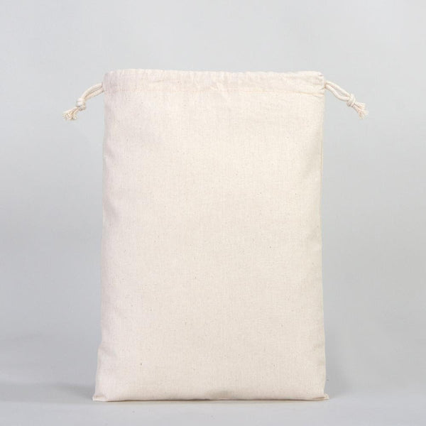 Cotton Drawstring Pouch 10"x14" | Natural Favor & Gift Bag — print detail | Pamusan