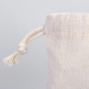 Cotton Drawstring Pouch 10"x14" | Natural Favor & Gift Bag — print detail | Pamusan