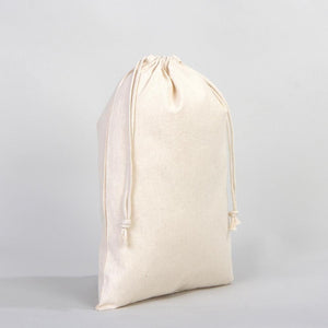 Cotton Drawstring Pouch 10"x14" | Natural Favor & Gift Bag — print detail | Pamusan