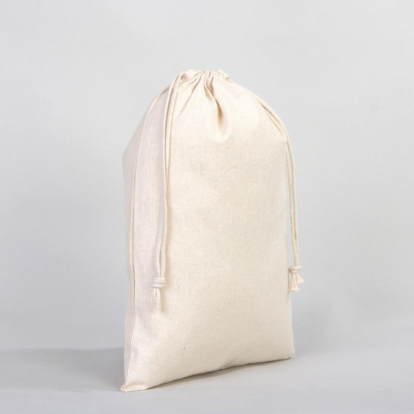 Cotton Drawstring Pouch 10"x14" | Natural Favor & Gift Bag — print detail | Pamusan