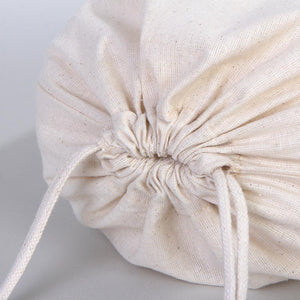 Cotton Drawstring Pouch 10"x14" | Natural Favor & Gift Bag — print detail | Pamusan