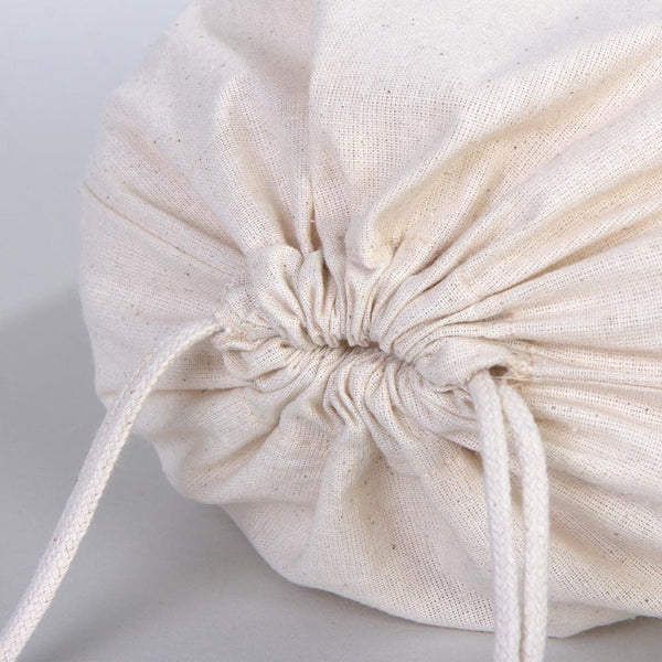 Cotton Drawstring Pouch 10"x14" | Natural Favor & Gift Bag — print detail | Pamusan