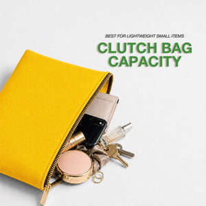 Yellow Cotton Clutch Bag – 8"x6" Reusable Cosmetic Makeup Zipper Pouch - Pamusan.com