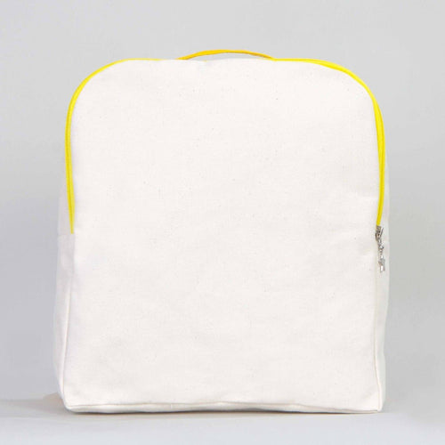 Yellow VIP Canvas Backpack – 10" × 13" (25 × 32 cm), 10 oz - Pamusan.com