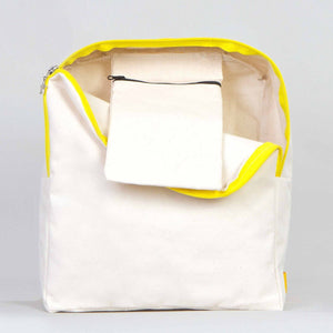 Yellow VIP Canvas Backpack – 10" × 13" (25 × 32 cm), 10 oz - Pamusan.com