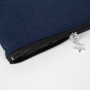Zippered Clutch Bag – Navy Blue – 10" × 7" (25 × 18 cm) - 10 oz - Pamusan.com