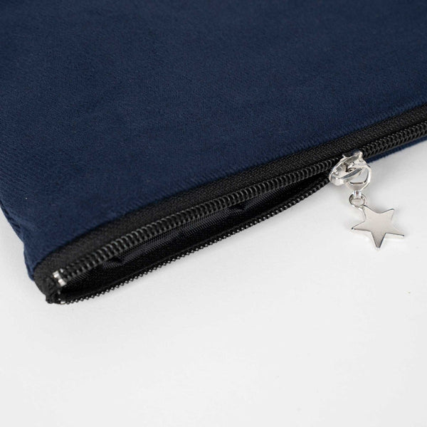 Zippered Clutch Bag – Navy Blue – 10" × 7" (25 × 18 cm) - 10 oz - Pamusan.com